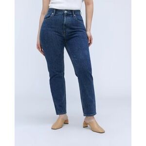Everlane The Original Curvy Cheeky Straight Jean in Washed Midnight Size 32 Crop